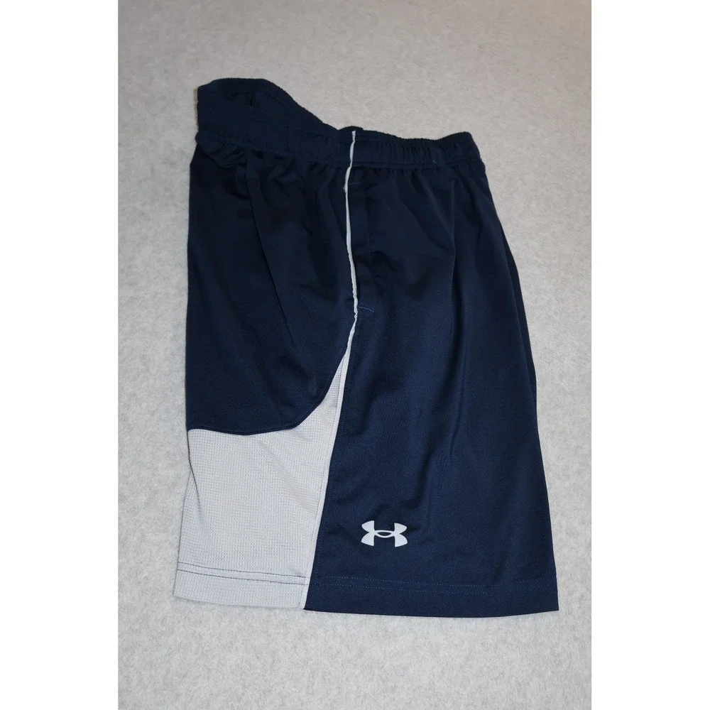 Under Armour Shorts Mens Medium Navy Blue Loose Fit Athletic Gym Basketball
